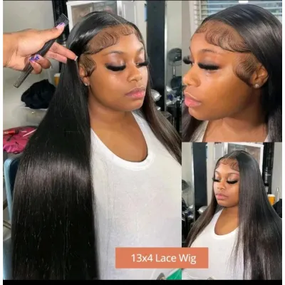 40-inch Peruvian frontal / SDD wig, 100% human hair.